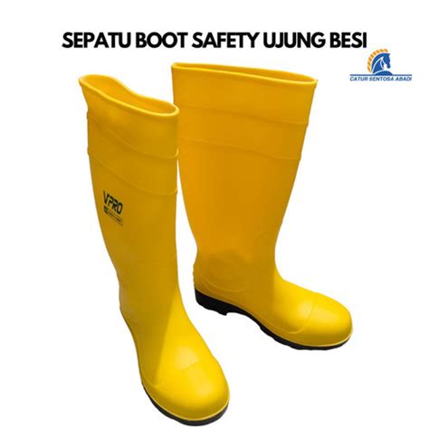 Jual Sepatu Boot Safety Rubber Karet Legion Ujung Besi Steel Proyek