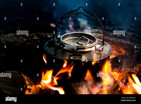 Boiling Water On Campfire Hi Res Stock Photography And Images Alamy