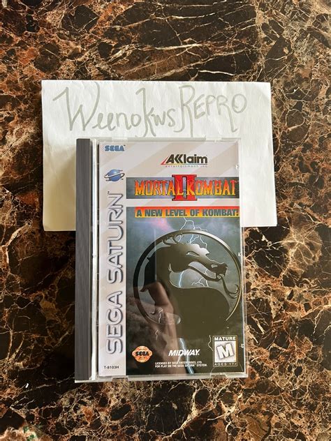 Mortal Kombat 2 II REPRODUCTION CASE No Disc Sega Saturn Etsy