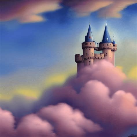 Fairytale Castles On Clouds Graphic Creative Fabrica