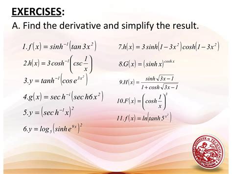 Lesson Derivative Of Inverse Hyperbolic Functions Ppt