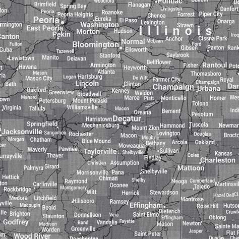 Illinois Push Pin Map Map Of Illinois Il Map Illinois Etsy