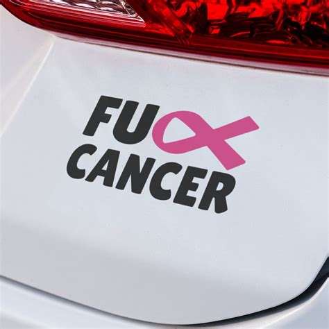 Fuck Cancer Decal VINYL DECAL Cancer Decal Fuck Cancer Ribbon Decal Car Decal Laptop Decal SUV