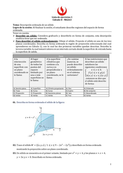 Sem 2 Durante Lista De Ejercicios 1 Estudiante 1 Lista De Ejercicios