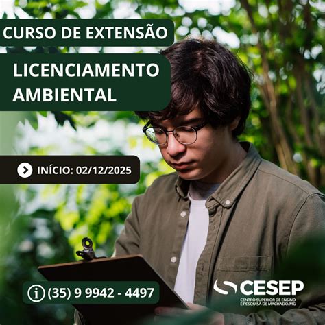 Pos Graduação Licenciamento Ambiental - Licenciamento Ambiental – Novos Cursos do CESEP
