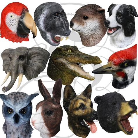 Latex Popular Realistic Animal Head Aquatic Otter Baboon Props Fancy ...