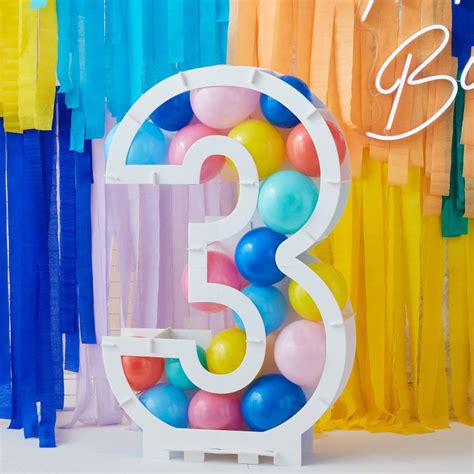 Structure Chiffre Ballons Cm Chiffre Modern Confetti