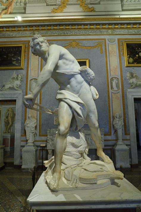 Escultura De Mármol David De Gian Lorenzo Bernini En El Galleria