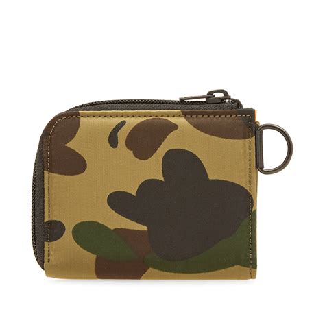 A Bathing Ape X Porter 1st Camo Mini Wallet Green End