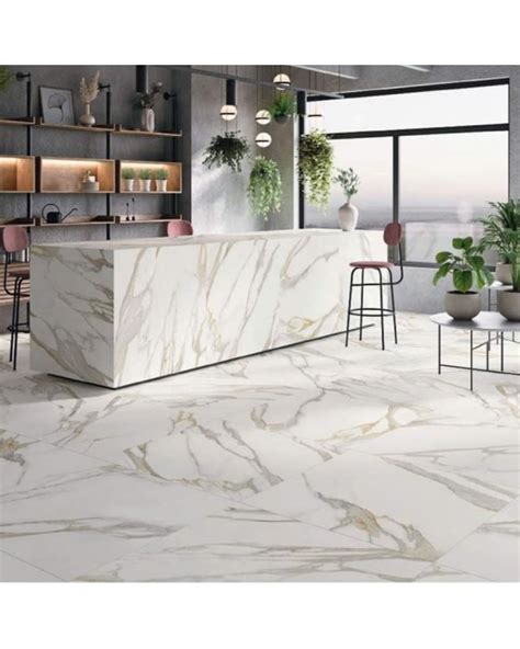 Carrelage Marble Blanc Et Or Satin X Cm Inoutlet Carrelage