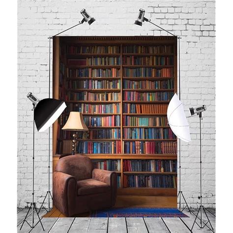 Buy BELECO 6x9ft Soft Fabric Bookshelf Backdrop Room Interior Single