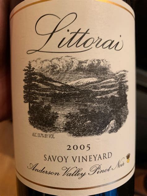 Littorai Pinot Noir Savoy Vineyard Usa California North Coast