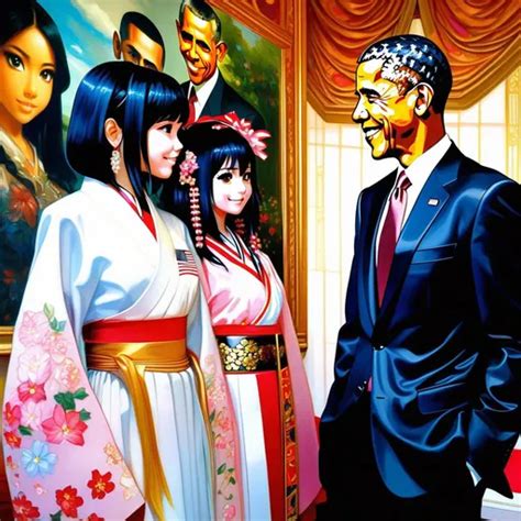 Barack Obama Meets Anime Girls Anime Style Extreme