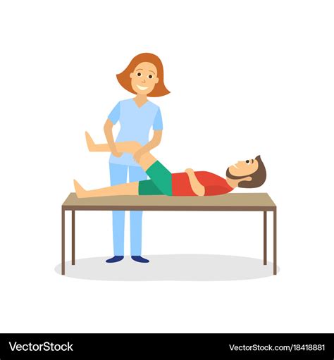 Medical Rehabilitation Physical Therapy Royalty Free Vector