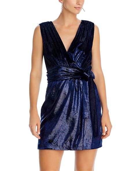 Buy Halston Lennox Mini Dress Navy At 40 Off Editorialist