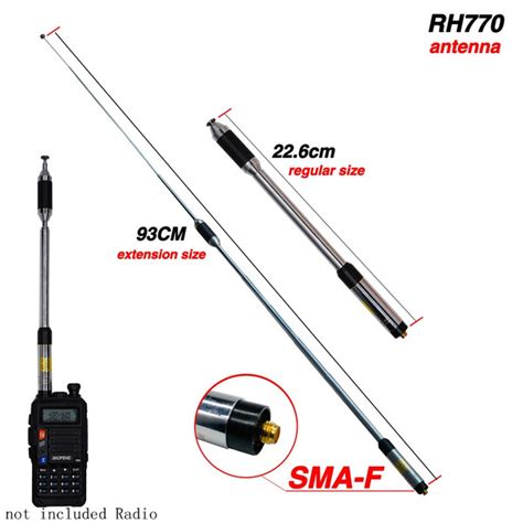 Walkie Talkie Antenna RH770 Dual Band 144/430MHz High Gain SMA-Female ...