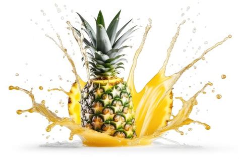 Premium AI Image | fruit juice splashes isolated on white background