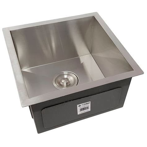 Cuba Quadrada Inox 304 Cozinha Pia Embutir Sobrepor Gourmet 40x40