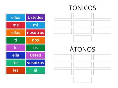 Pronombres T Nicos Y Tonos Group Sort