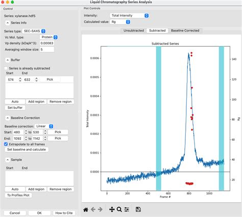 Advanced Sec Saxs Processing Baseline Correction Bioxtas Raw