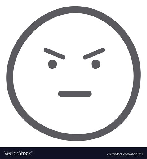 Annoyed emoji emoticon Royalty Free Vector Image