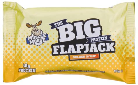 Muscle Moose Big Protein Flapjack Golden Syrup 12 X 100g