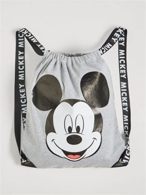 Ruksak S Vezicama Za Pritezanje Mickey Mouse Boja Svijetlo Siva