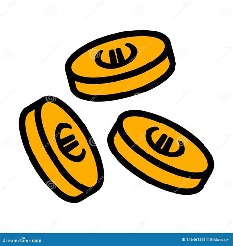 Euro Coins Falling Icon Eps Vector Stock Vector Illustration Of