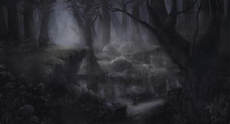 Forest Night Digital Painting Rart