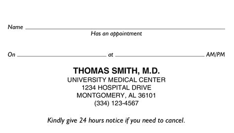 Medi Appointment Cards Order Rx Pads From Mediscripts