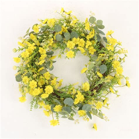 Harpi Spring Wreaths For Front Door Summer Clearance Yellow Daisy