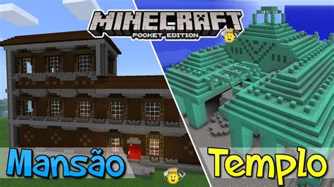 Como Encontrar Mans O E Templo Oce Nico Minecraft Pe Youtube