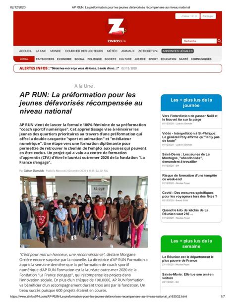 Presse Apprentissage Réunion Formation