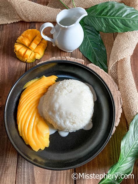 riz gluant au lait de coco et à la mangue Khao niao mamuang Misstephery