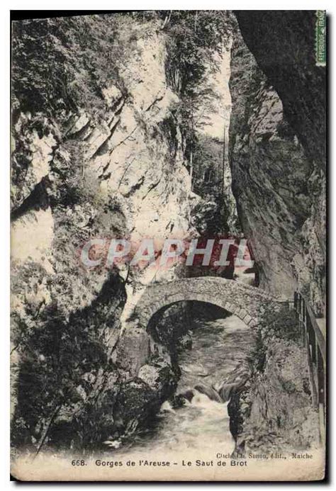 Carte Postale Ancienne Gorges De L Areuse Le Saut De Brot Manuskript