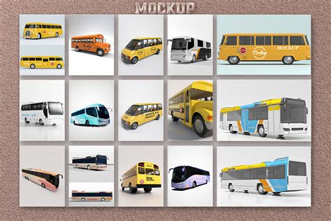 Kinds Of Bus Mockup Designs Gr Fico Por Free Mockup Packaging