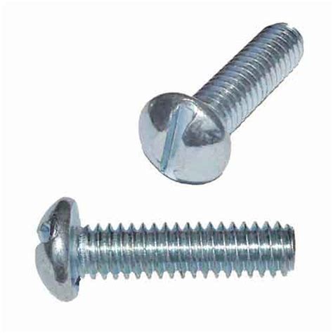 Rmsf X Round Head Slotted Machine Screw Fine Zinc