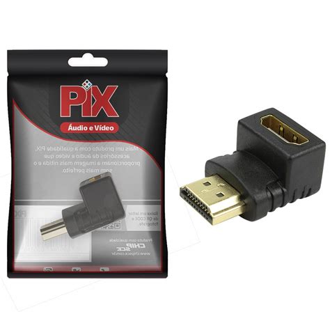 Adaptador Hdmi 90 Graus Em L Macho X Fêmea 2 1 4k 8k Escorrega o Preço