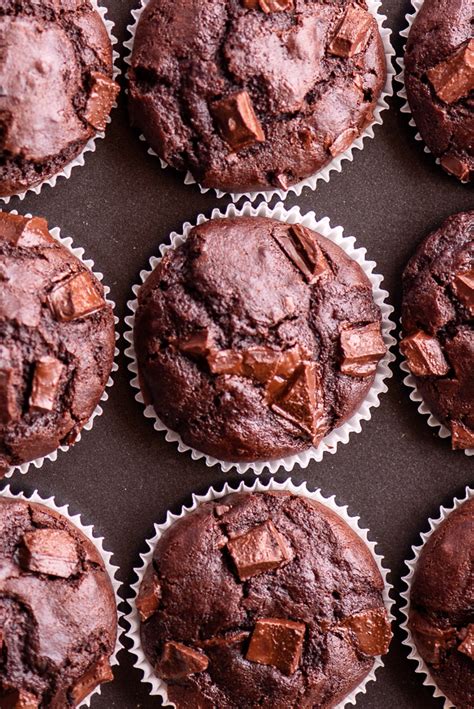 Double Chocolate Espresso Muffins The Gourmet Larder