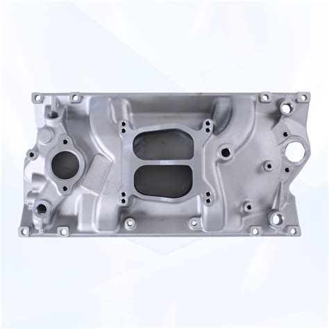 Fgjqefg Intake Manifold Satin Aluminum Dual Plane Compatible With Sbc Small Block Chevy 1996