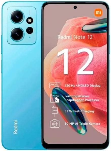 Xiaomi Redmi Note 12 4GB 128GB Ice Blue Sbloccato Senza Branding