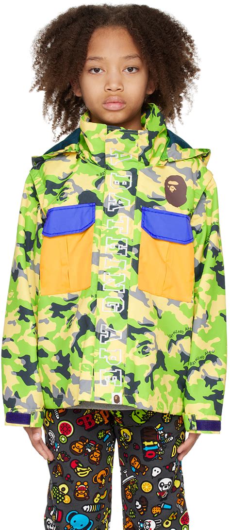 Enfant Blouson quatre façons vert par BAPE SSENSE France