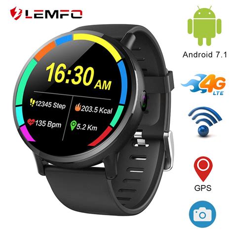 LEMFO LEM X 4G Smart Watch Android 7 1 Sim Call Phone 8MP Camera GPS