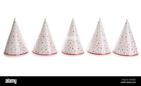 Party Hats On White Background Stock Photo Alamy