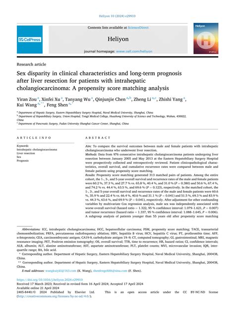 Pdf Sex Disparity In Clinical Characteristics And Long Term Prognosis