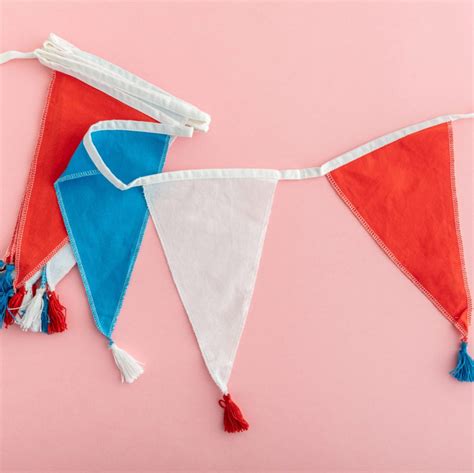 Red White And Blue Fabric Bunting Postbox Party