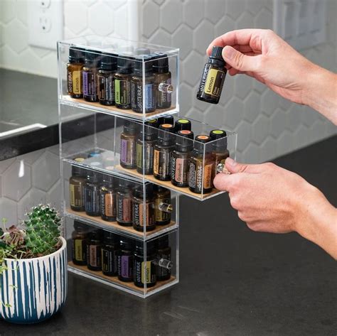 Four Drawer Essential Oil Tower Essential Oil Storage Essential Oils Organization Essential