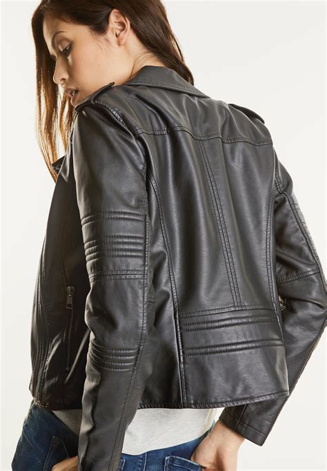 Weiche Lederimitat Jacke In Black Von Street One Online Im Sale