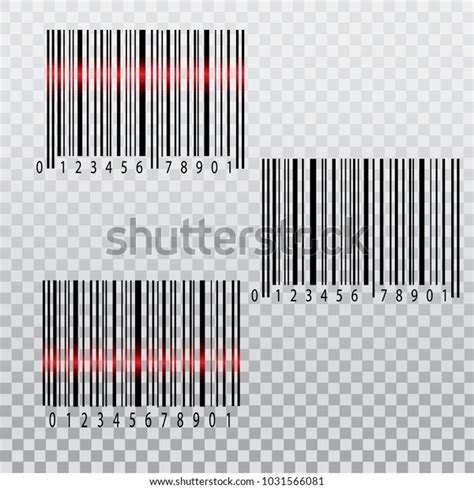 Set Isolated Barcode On Transparent Background Stock Vector Royalty