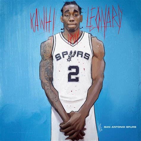 Kawhi Leonard Dpoy Claw Illustration Hooped Up Basketball Players